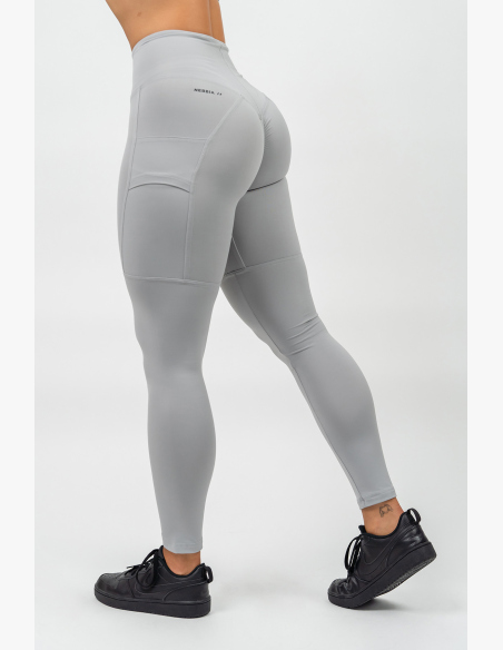 NEBBIA • Legíny s vysokým pásom LEG DAY GOALS šedá • Nebshop.sk