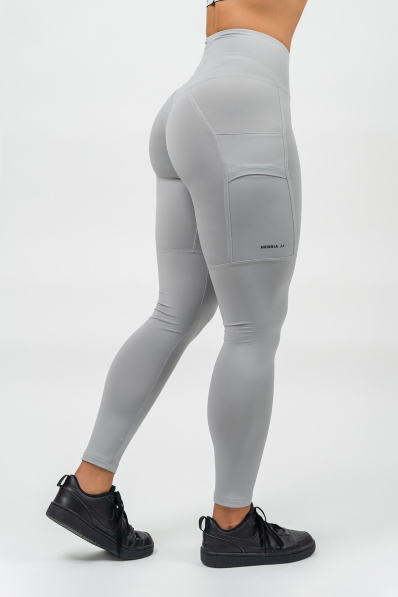 NEBBIA • Legíny s vysokým pásom LEG DAY GOALS šedá • Nebshop.sk 2