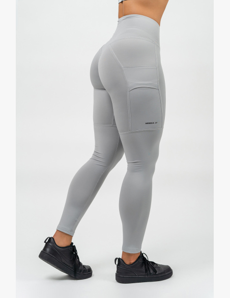 NEBBIA • Legíny s vysokým pásom LEG DAY GOALS šedá • Nebshop.sk