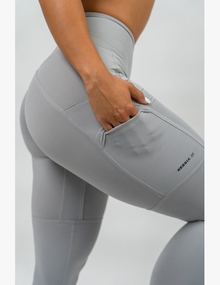 NEBBIA • Legíny s vysokým pásom LEG DAY GOALS šedá • Nebshop.sk