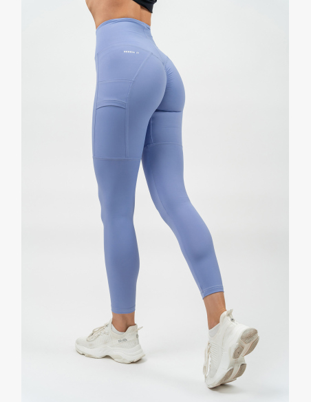 NEBBIA • Legíny s vysokým pásom LEG DAY GOALS fialová • Nebshop.sk