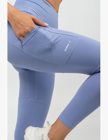 NEBBIA • Legíny s vysokým pásom LEG DAY GOALS fialová • Nebshop.sk