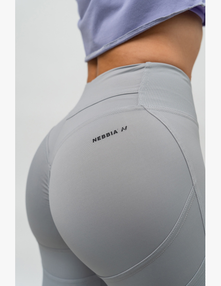 NEBBIA • Tvarujúce legíny s vysokým pásom GLUTE PUMP šedá • Nebshop.sk