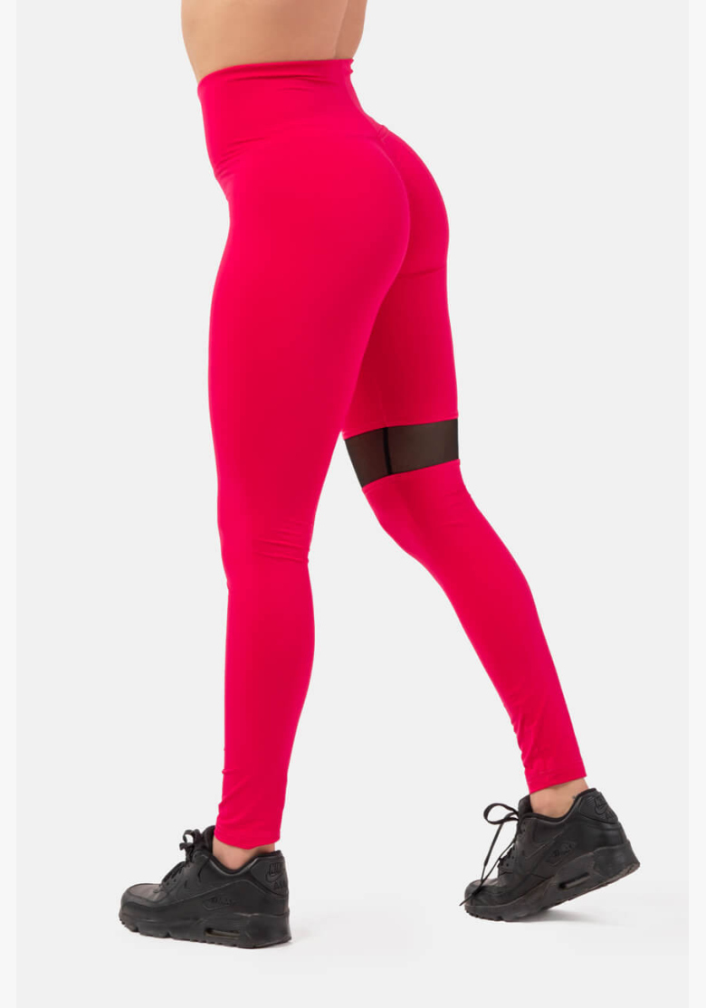 NEBBIA Legíny Sporty s vysokým pasem a kapsou na boku růžová NEBBIA Legíny Sporty s vysokým pasem a kapsou na boku růžová