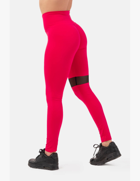 NEBBIA High-Waisted Sport Leggings with Side Pocket Pink