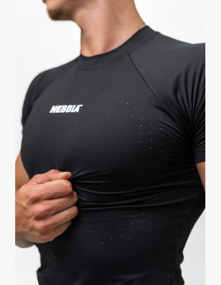 NEBBIA • Maglietta Sportiva Compression ENDURANCE nera • Nebshop.it