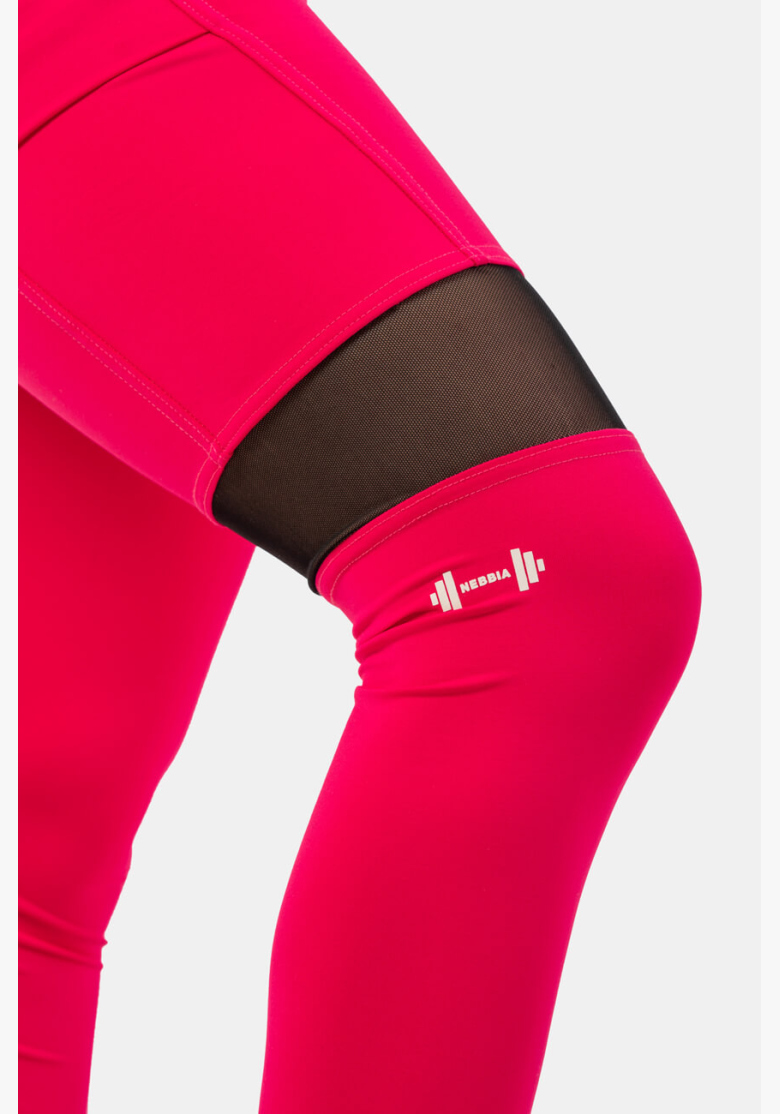 NEBBIA High-Waisted Sport Leggings with Side Pocket Pink NEBBIA High-Waisted Sport Leggings with Side Pocket Pink