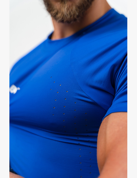 NEBBIA • Maglietta Sportiva Compressa ENDURANCE blu • Nebshop.it