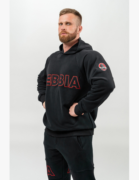 NEBBIA • Felpa con cappuccio LEGACY nera • Nebshop.cz