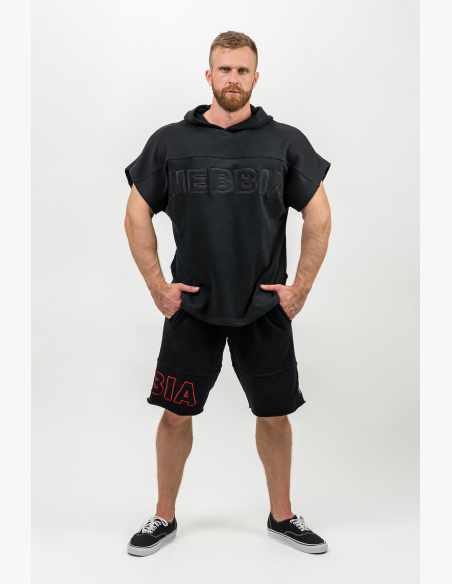 NEBBIA • Maglione con cappuccio REAL CHAMPION nero • Nebshop.cz