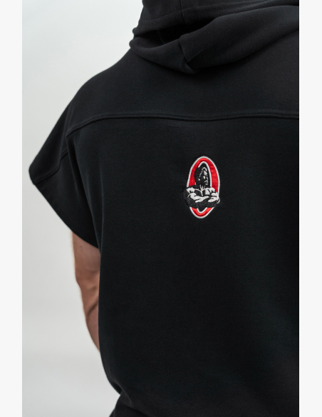 NEBBIA • Hooded rag top REAL CHAMPION black • Nebshop.com