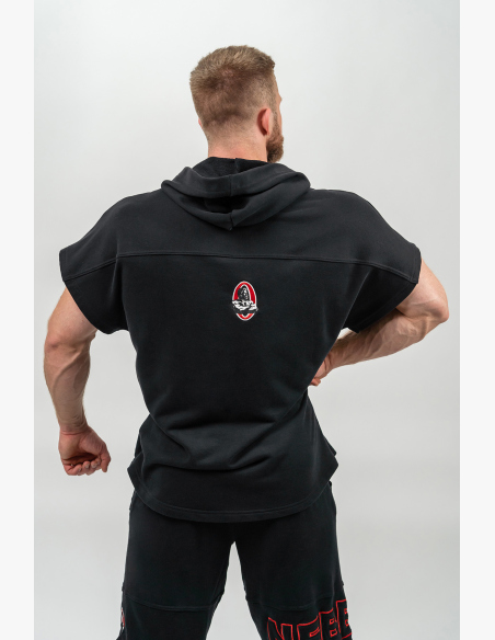 NEBBIA • Maglione con cappuccio REAL CHAMPION nero • Nebshop.cz