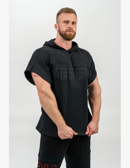 NEBBIA • Maglione con cappuccio REAL CHAMPION nero • Nebshop.cz