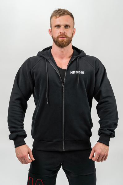 NEBBIA • Mikina na zips BEYOND ORDINARY čierna • Nebshop.sk