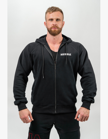 NEBBIA • Zip hoodie BEYOND ORDINARY black • Nebshop.com