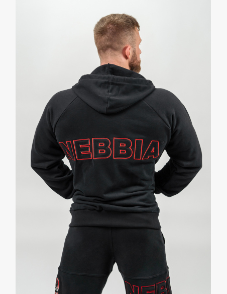 NEBBIA • Zip hoodie BEYOND ORDINARY black • Nebshop.com