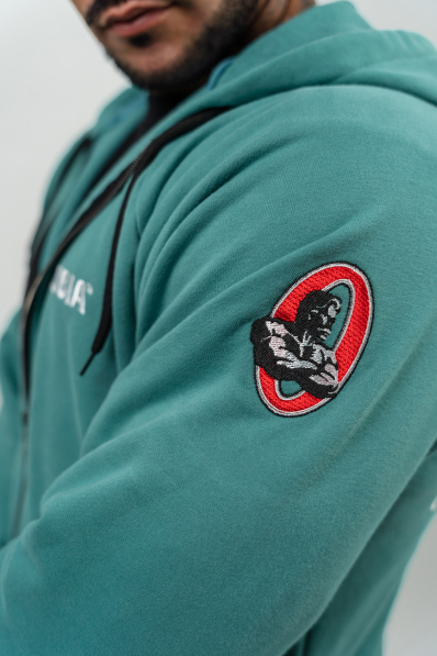 NEBBIA • Felpa con zip BEYOND ORDINARY verde • Nebshop.cz 2