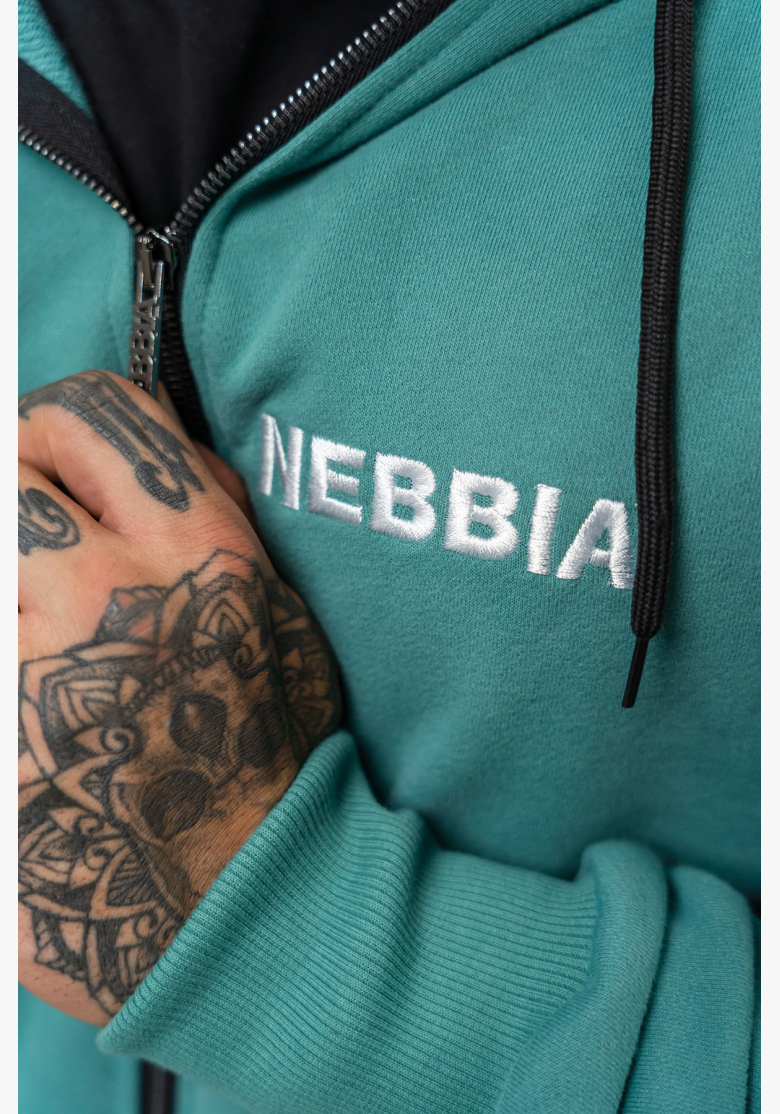 NEBBIA • Mikina na zip BEYOND ORDINARY zelená • Nebshop.sk NEBBIA • Mikina na zip BEYOND ORDINARY zelená • Nebshop.sk