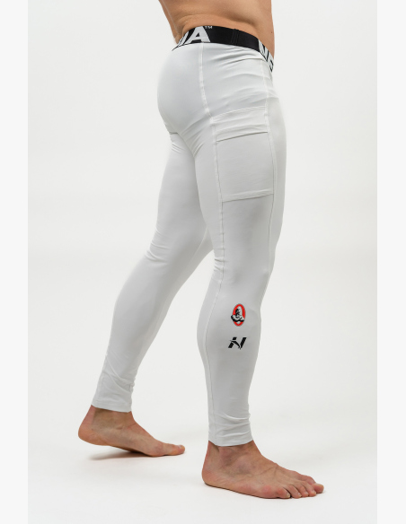 NEBBIA • Fitness legíny s kapsou DISCIPLINE biela • Nebshop.sk