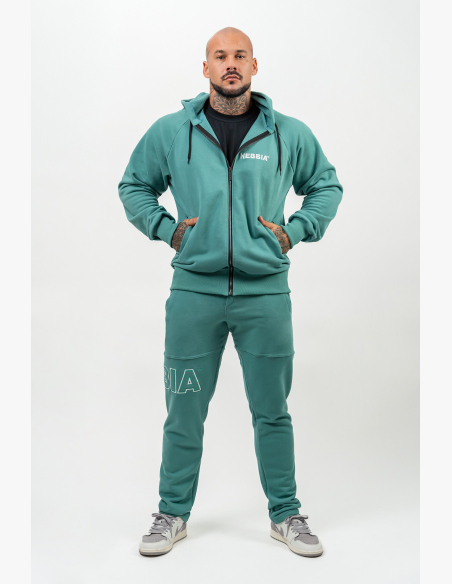 NEBBIA • Voľné tepláky s vreckami COMMITMENT zelená • Nebshop.sk