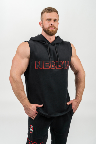 NEBBIA • Mikina bez rukávov IRON BEAST čierna • Nebshop.sk