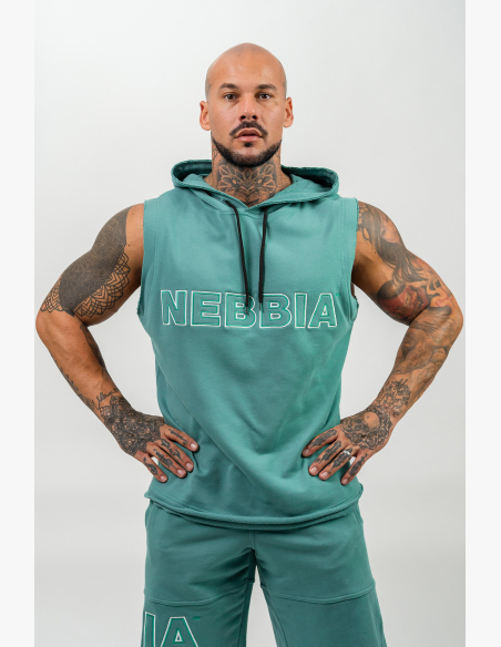 NEBBIA • Mikina bez rukávov IRON BEAST zelená • Nebshop.sk