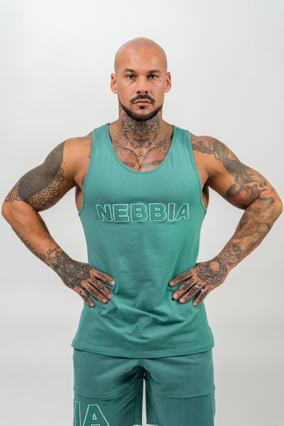 NEBBIA • Fitness tielko STRENGTH zelená • Nebshop.sk