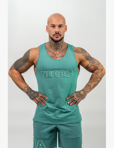 NEBBIA • Fitness tielko STRENGTH zelená • Nebshop.sk