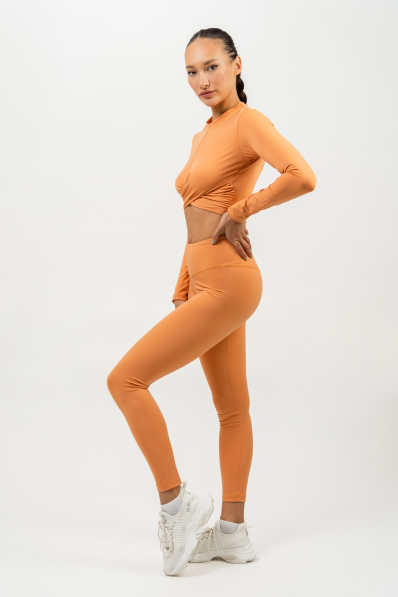 NEBBIA • Legíny s vysokým pasem ELEVATED oranžová • NebShop.cz
