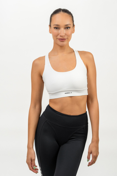 NEBBIA • Športová racer back podprsenka AGILE biela • NebShop.sk