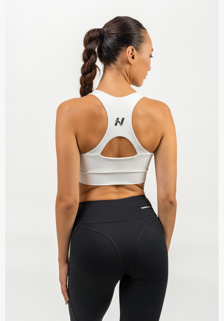 NEBBIA • Reggiseno sportivo racer back AGILE bianco • NebShop.it NEBBIA • Reggiseno sportivo racer back AGILE bianco • NebShop.it