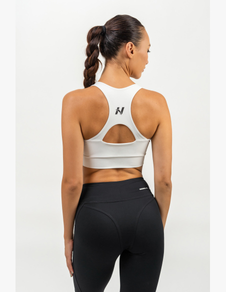 NEBBIA • Reggiseno sportivo racer back AGILE bianco • NebShop.it