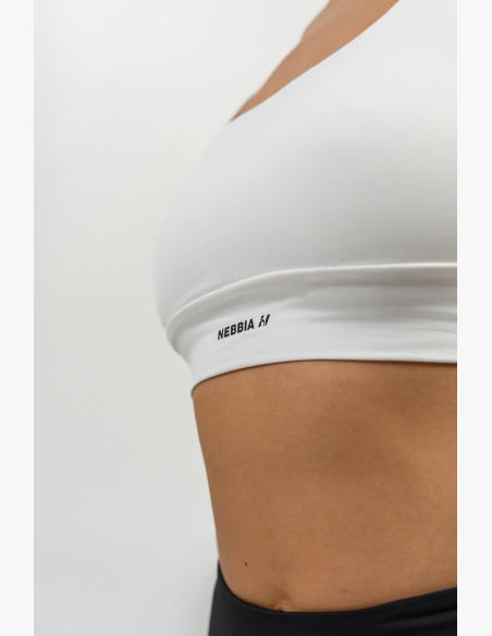 NEBBIA • Reggiseno sportivo racer back AGILE bianco • NebShop.it