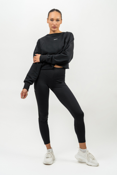 NEBBIA • Crop mikina GYM SPIRIT černá • NebShop.cz