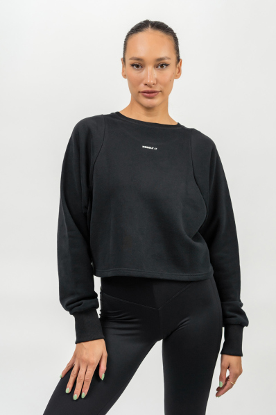 NEBBIA • Crop mikina GYM SPIRIT černá • NebShop.cz 2