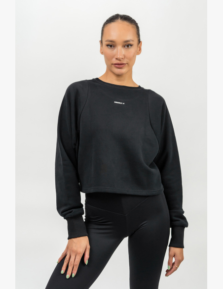 NEBBIA • Crop hoodie GYM SPIRIT black • NebShop.com
