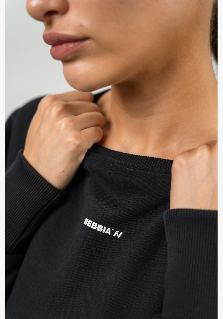 NEBBIA • Crop hoodie GYM SPIRIT black • NebShop.com NEBBIA • Crop hoodie GYM SPIRIT black • NebShop.com