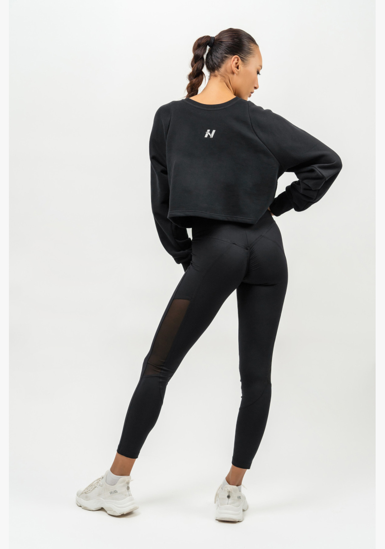 NEBBIA • Crop hoodie GYM SPIRIT black • NebShop.com NEBBIA • Crop hoodie GYM SPIRIT black • NebShop.com