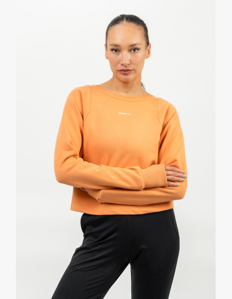 NEBBIA • Felpa cropped GYM SPIRIT arancione • NebShop.it