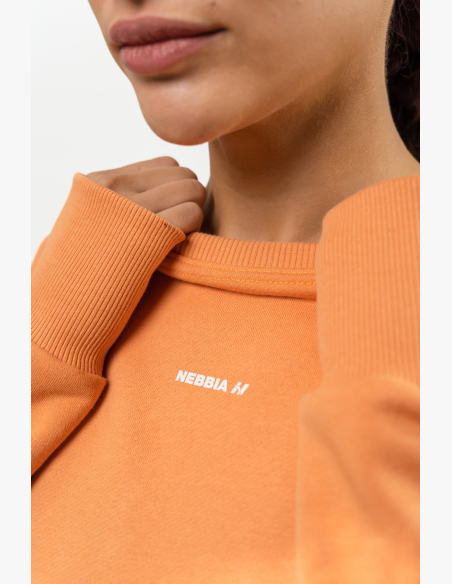 NEBBIA • Felpa cropped GYM SPIRIT arancione • NebShop.it