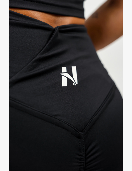 NEBBIA • Shorts leggeri a vita alta AGILE neri • NebShop.it