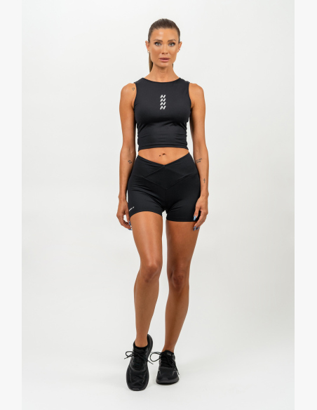 NEBBIA • Top corto t-shirt CONFIDENCE nero • NebShop.cz
