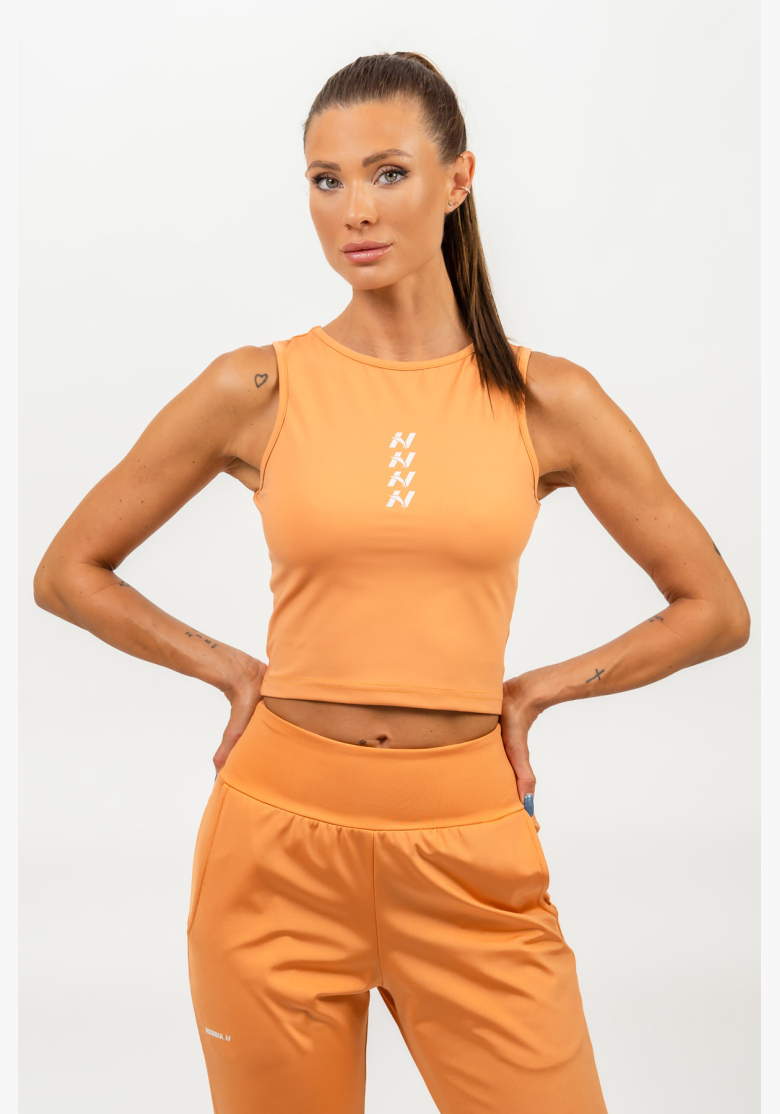 NEBBIA • Crop top canotta CONFIDENCE arancione • NebShop.cz NEBBIA • Crop top canotta CONFIDENCE arancione • NebShop.cz
