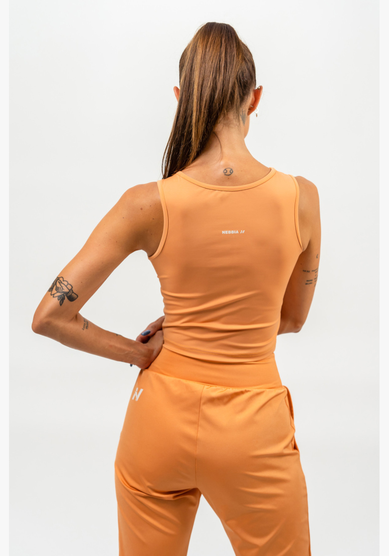 NEBBIA • Crop top canotta CONFIDENCE arancione • NebShop.cz NEBBIA • Crop top canotta CONFIDENCE arancione • NebShop.cz