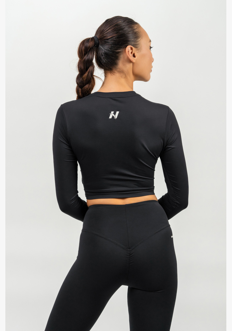 NEBBIA • Crop top s dlhým rukávom ELEVATED čierna • NebShop.sk NEBBIA • Crop top s dlhým rukávom ELEVATED čierna • NebShop.sk