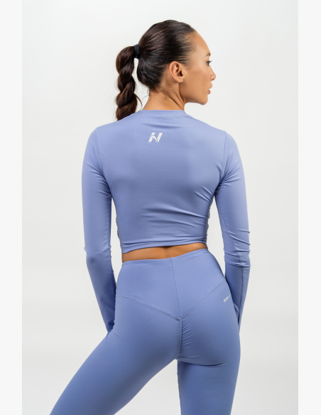 NEBBIA • Crop top s dlhým rukávom ELEVATED fialová • NebShop.sk