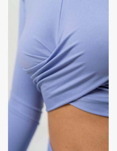 NEBBIA • Crop top s dlhým rukávom ELEVATED fialová • NebShop.sk
