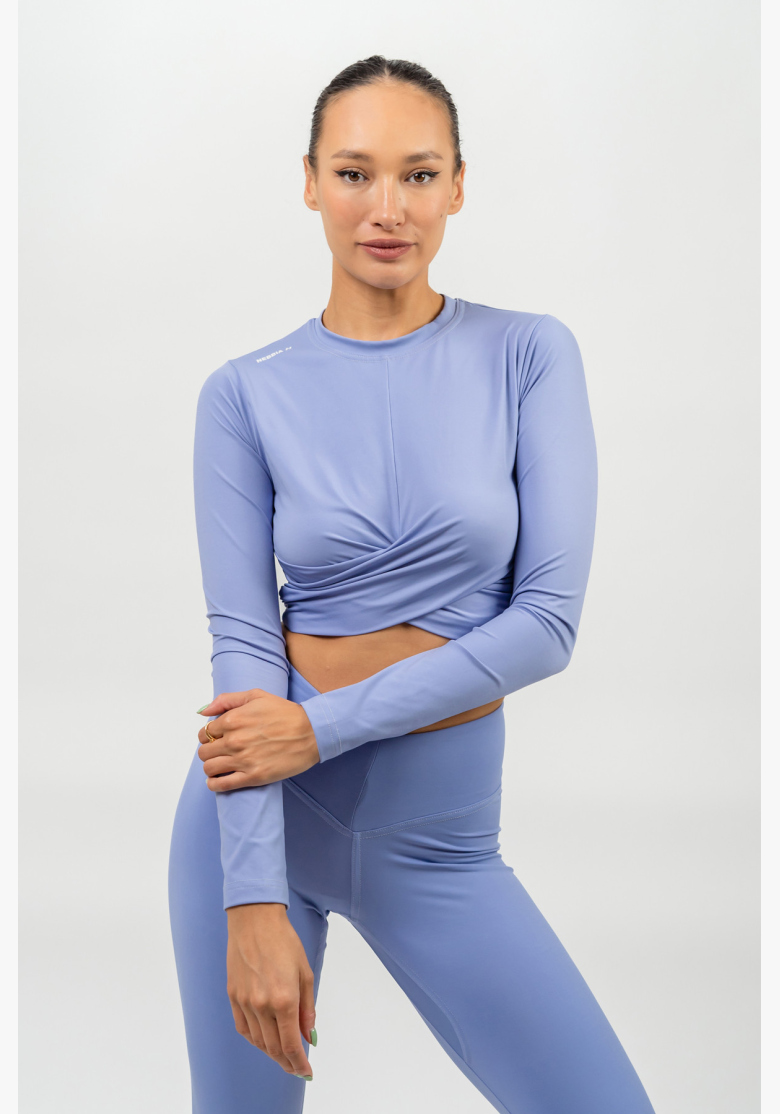 NEBBIA • Crop top con maniche lunghe ELEVATED viola • NebShop.it NEBBIA • Crop top con maniche lunghe ELEVATED viola • NebShop.it