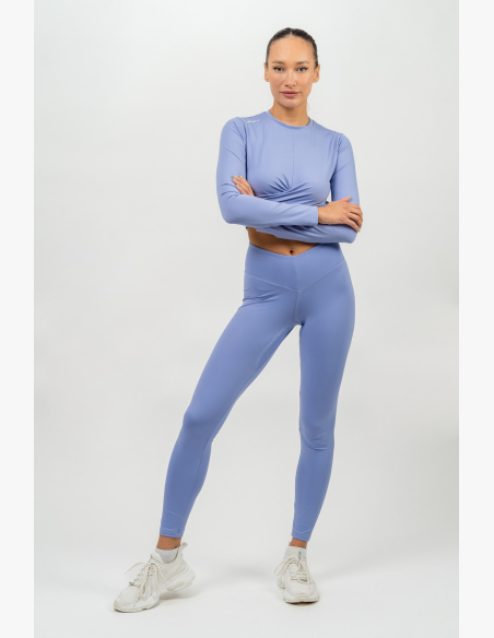 NEBBIA • Crop top con maniche lunghe ELEVATED viola • NebShop.it