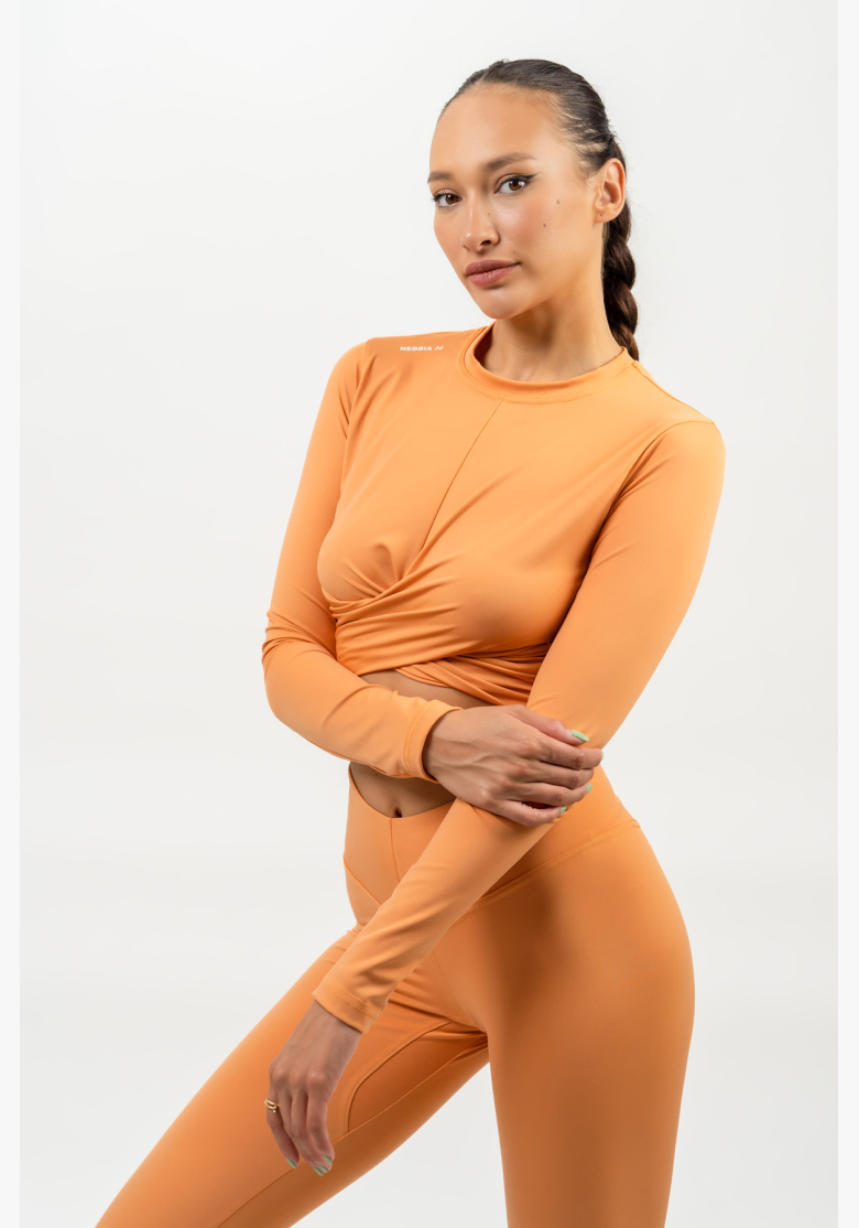 NEBBIA • Crop top s dlhým rukávom ELEVATED oranžová • NebShop.sk NEBBIA • Crop top s dlhým rukávom ELEVATED oranžová • NebShop.sk